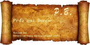 Prágai Bence névjegykártya